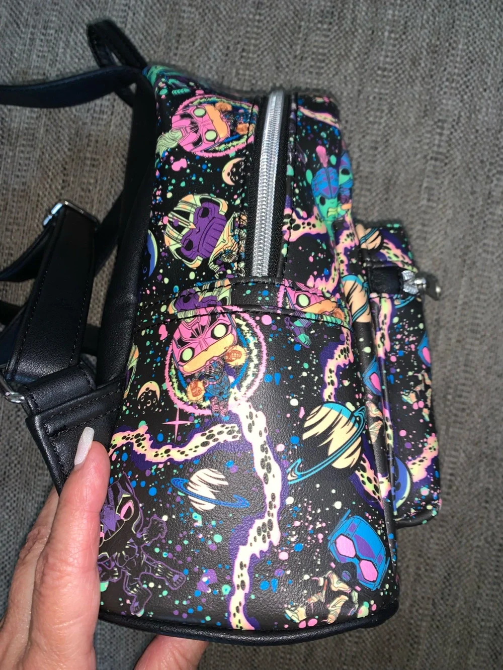 Funko Marvel Infinity Saga Blacklight Backpack nwot
